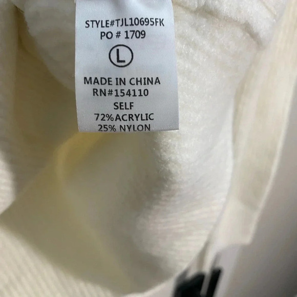 Elegant JLUXLABEL Cream Women's Sweater/cardigan size L - Picture 8 of 11